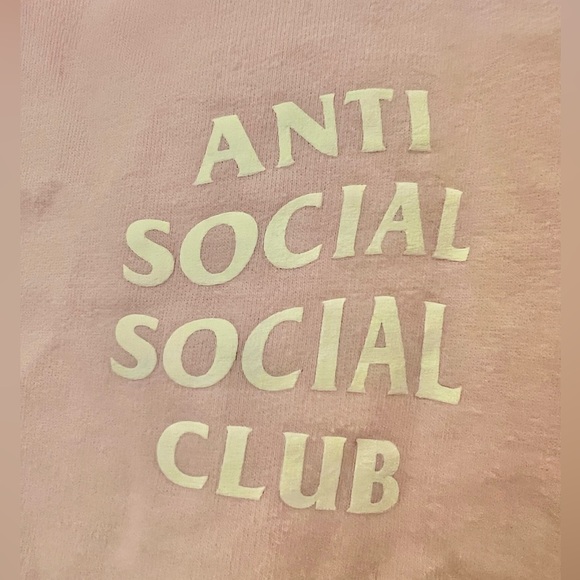 SOLD - Light Pink Anti Social Social Club Hoodie - Picture 3 of 5